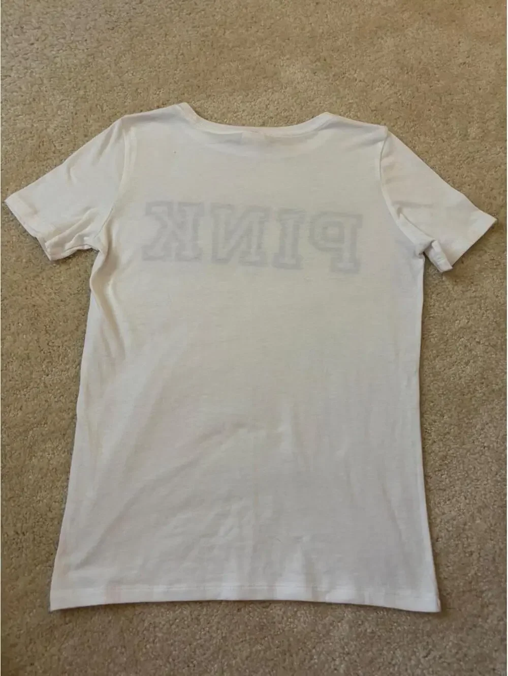 VS PINK white rhinestone tee